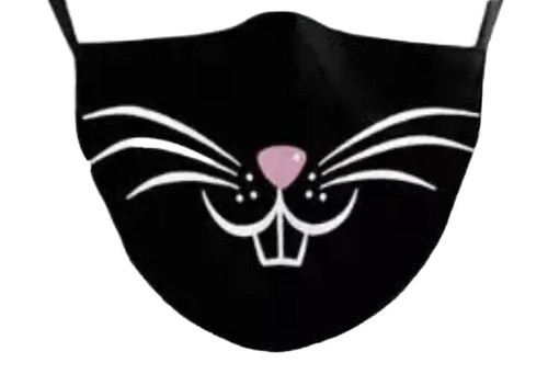 Masque visage lapin imprimé